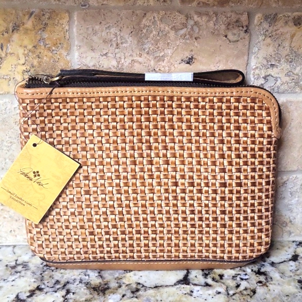 Patricia Nash Woven Leather Cassini Wristlet